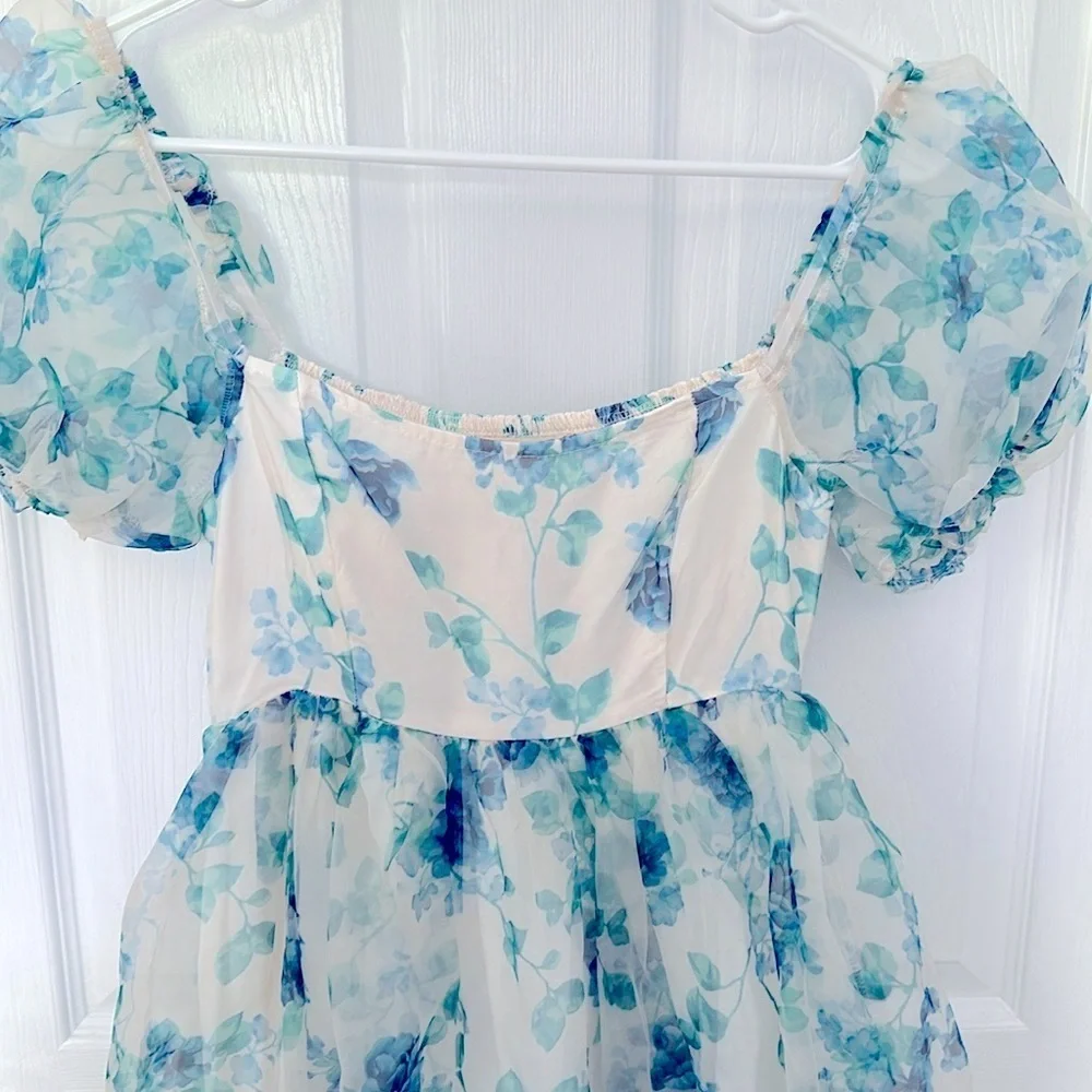 Altar'd State Blue Floral Mini Dress - Picture 5 of 7